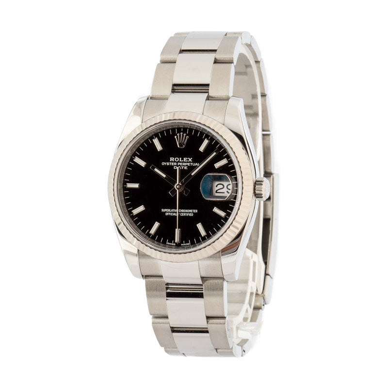 Rolex Date 115234 Black Index Dial