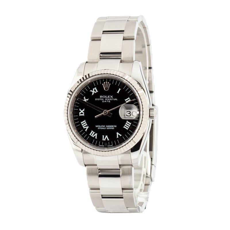 Rolex Date 115234 Black Dial