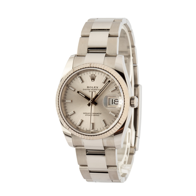 Rolex Date 115234 Silver Dial