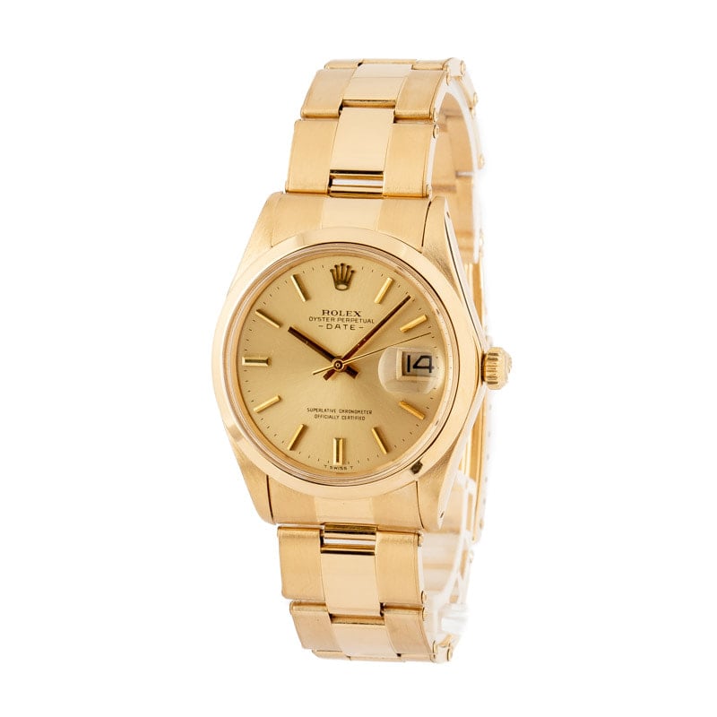 Vintage Rolex Date 1500 Gold