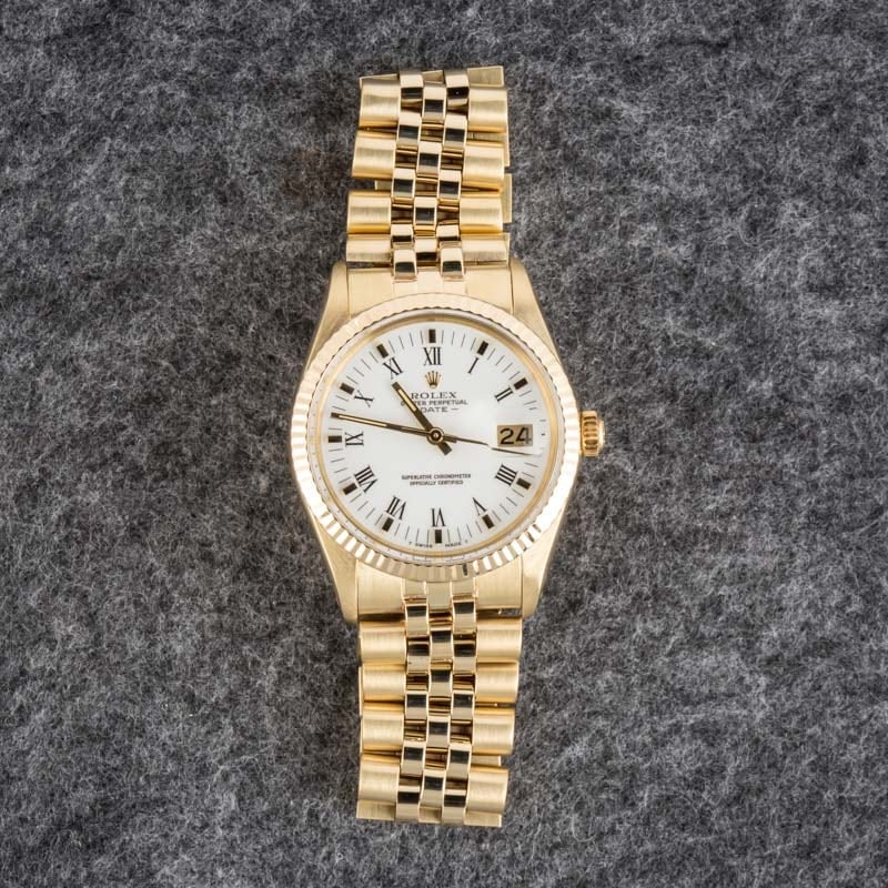 Rolex Date 15037 Yellow Gold Jubilee