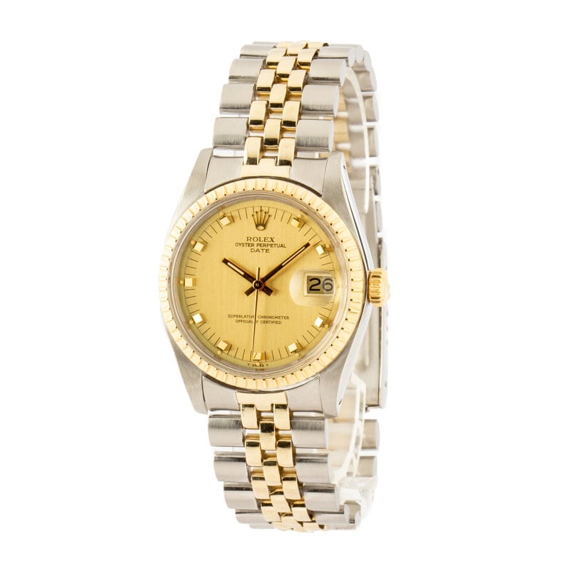 Rolex Date ref 1505 Stainless Steel & Yellow Gold