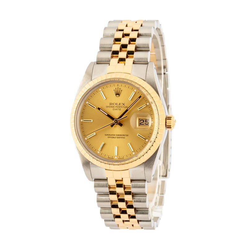 Rolex Date 15053 Champagne Dial