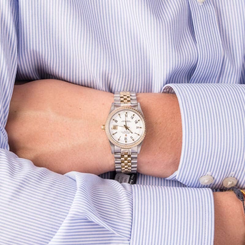 Rolex Date 15053 White Roman Dial