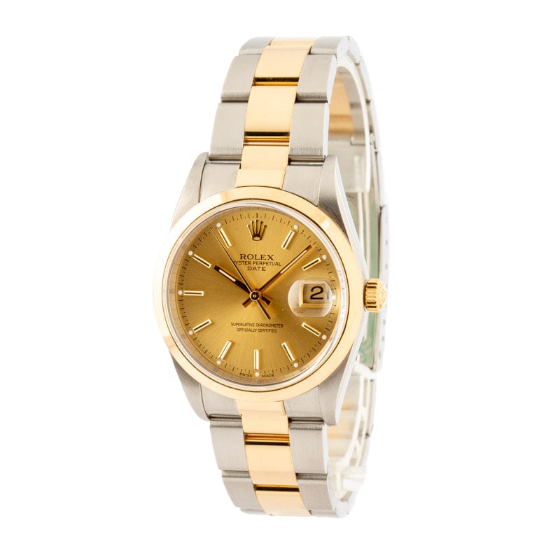 Rolex Date 15203 Champagne