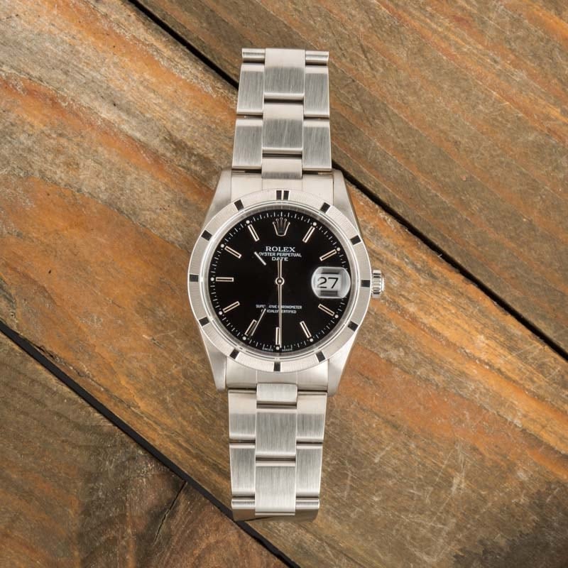 Rolex Date 15210 Black Dial