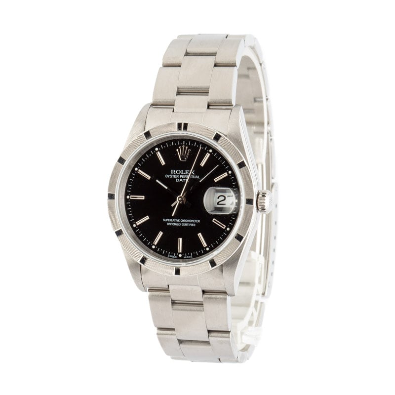 Rolex Date 15210 Black Dial