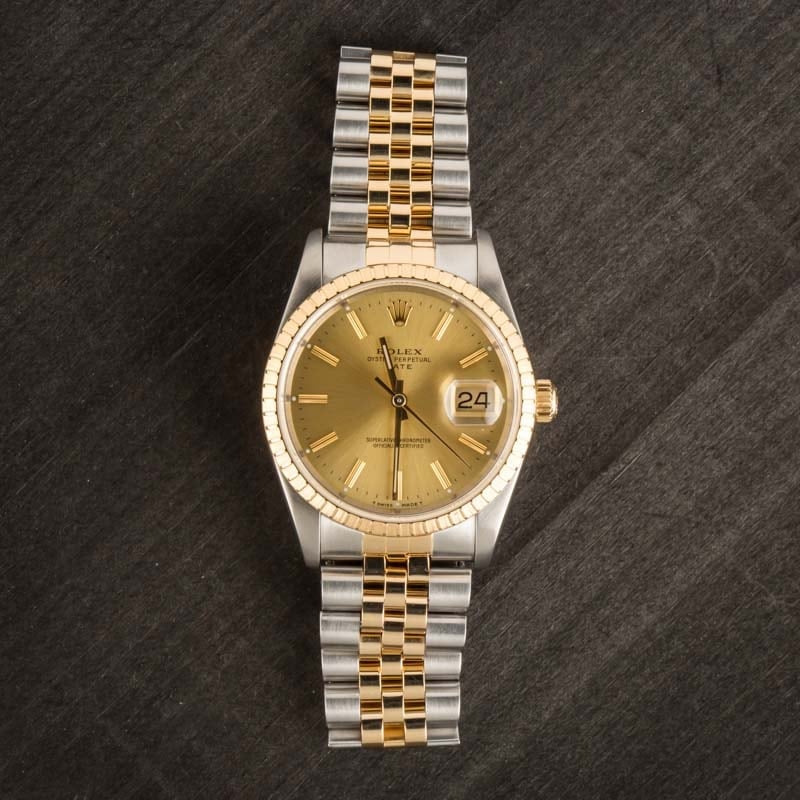 Rolex Oyster Perpetual Date 15223 Two-Tone