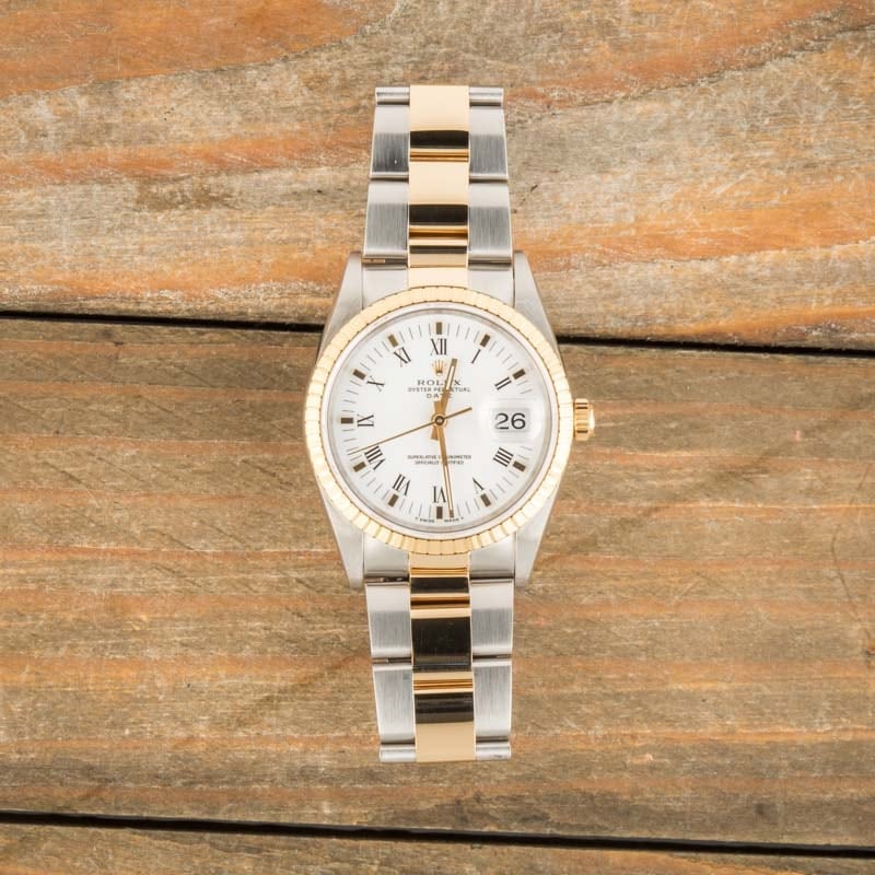 Rolex Date 15223 White Dial