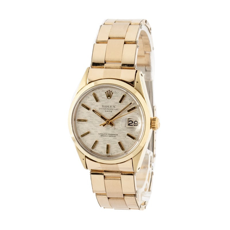 Pre-Owned Rolex Date 1550 Yellow Gold