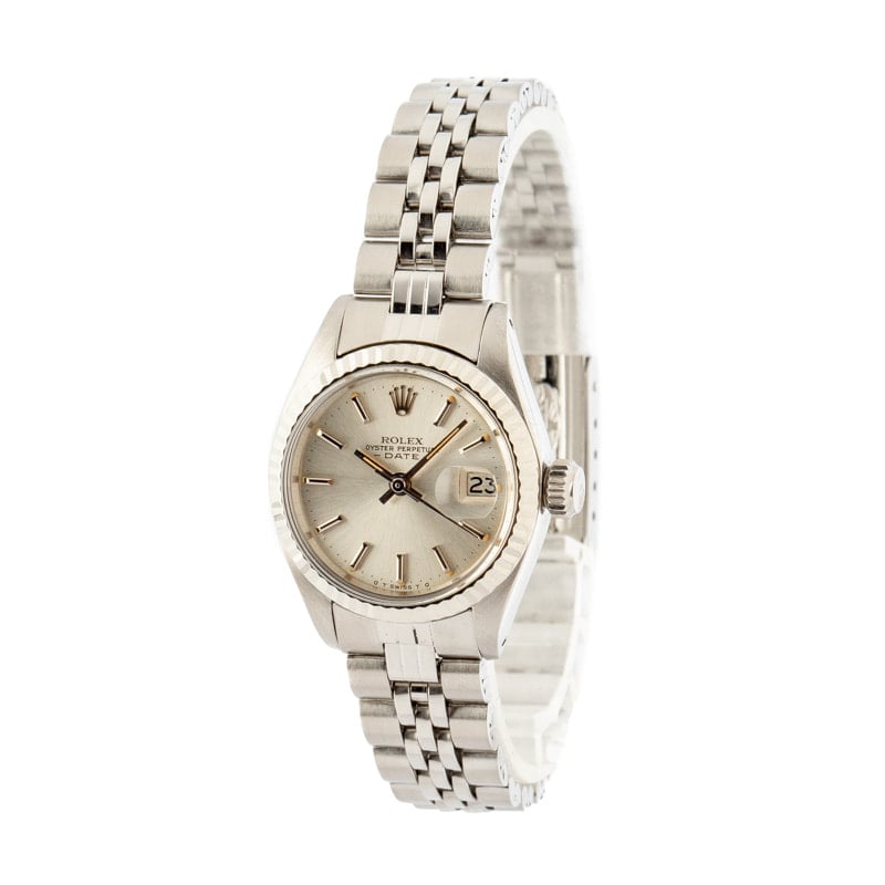 Pre-Owned Rolex Date 6917 Silver Dial