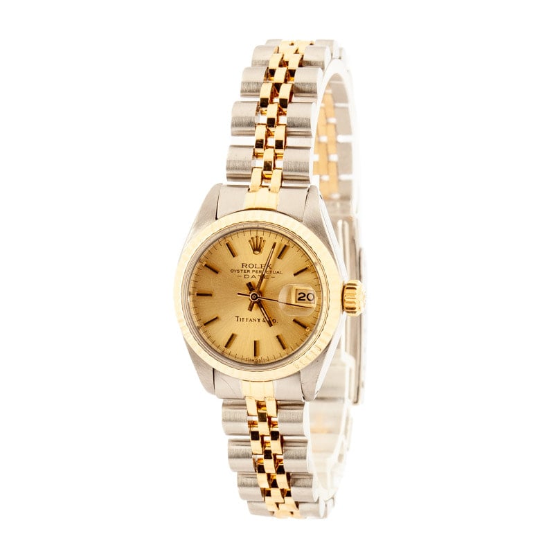 Ladies Rolex Date 6917 Tiffany & Co. Dial