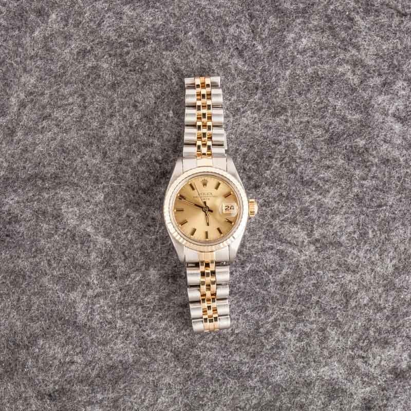 Ladies Rolex Date 6917 Stainless Steel & Yellow Gold