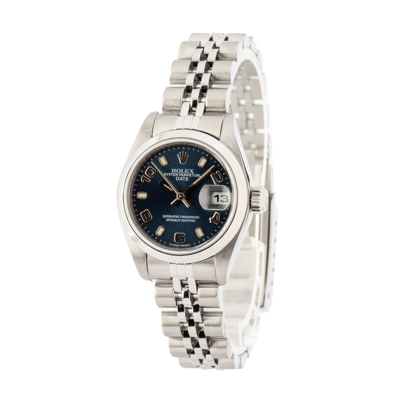 Pre Owned Rolex Ladies Date 79160 Blue Dial