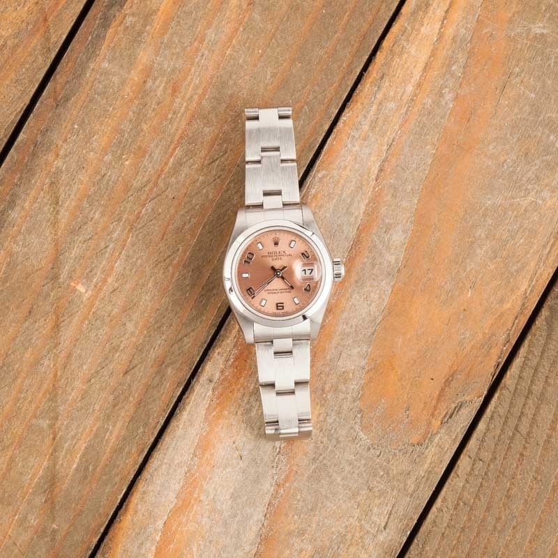 Pre-Owned Rolex Ladies Date 79160 Salmon Dial