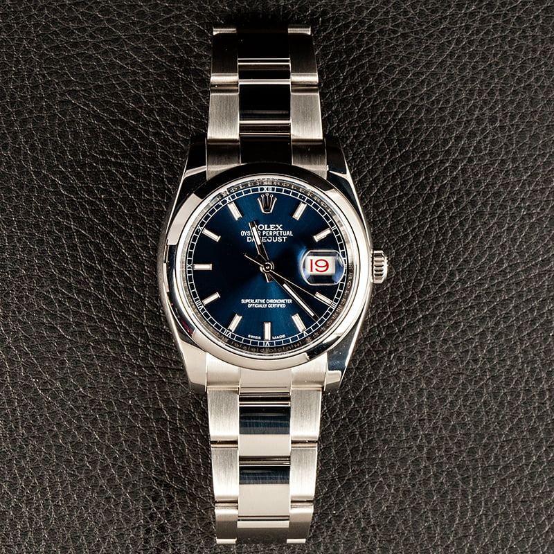 Rolex Datejust 116200 Blue Dial 100% Authentic