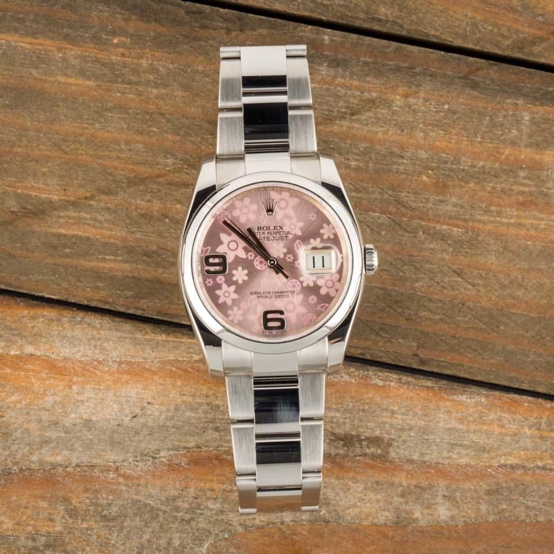 Rolex Datejust 116200 Pink Floral Dial