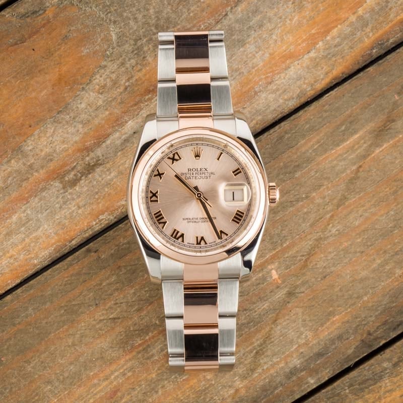 Rolex Datejust 116201 Stainless Steel & 18k Everose Gold