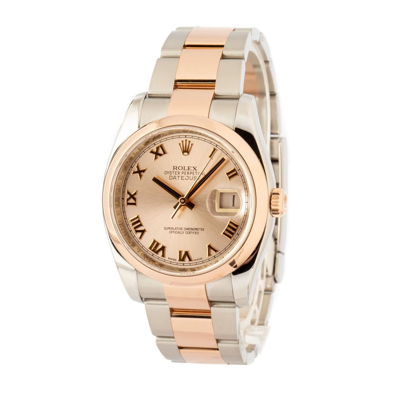 Rolex Datejust 116201 Stainless Steel & 18k Everose Gold