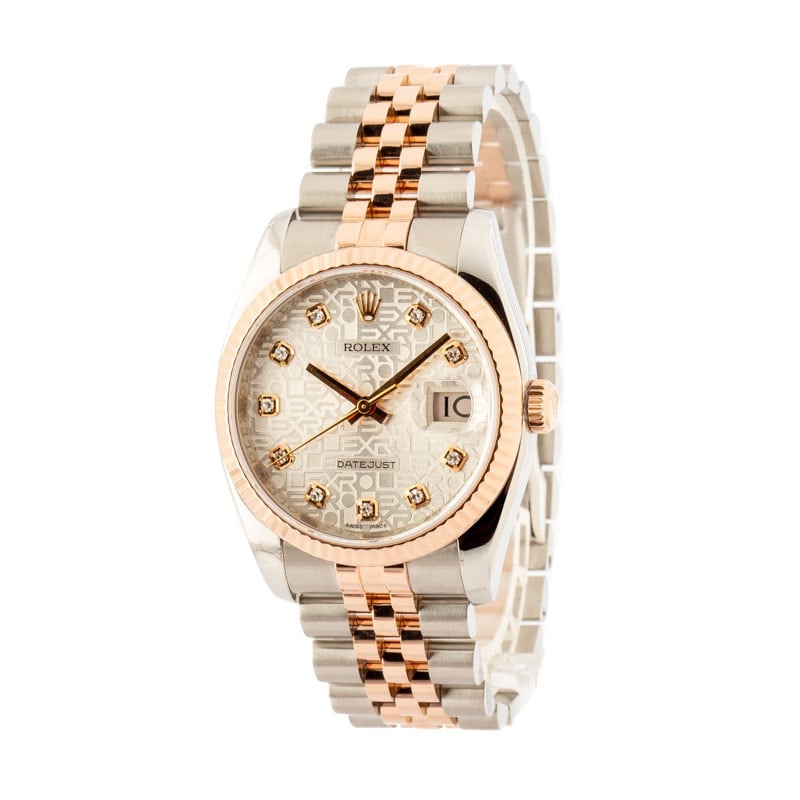 Rolex Diamond Datejust 116231 Two-Tone Everose