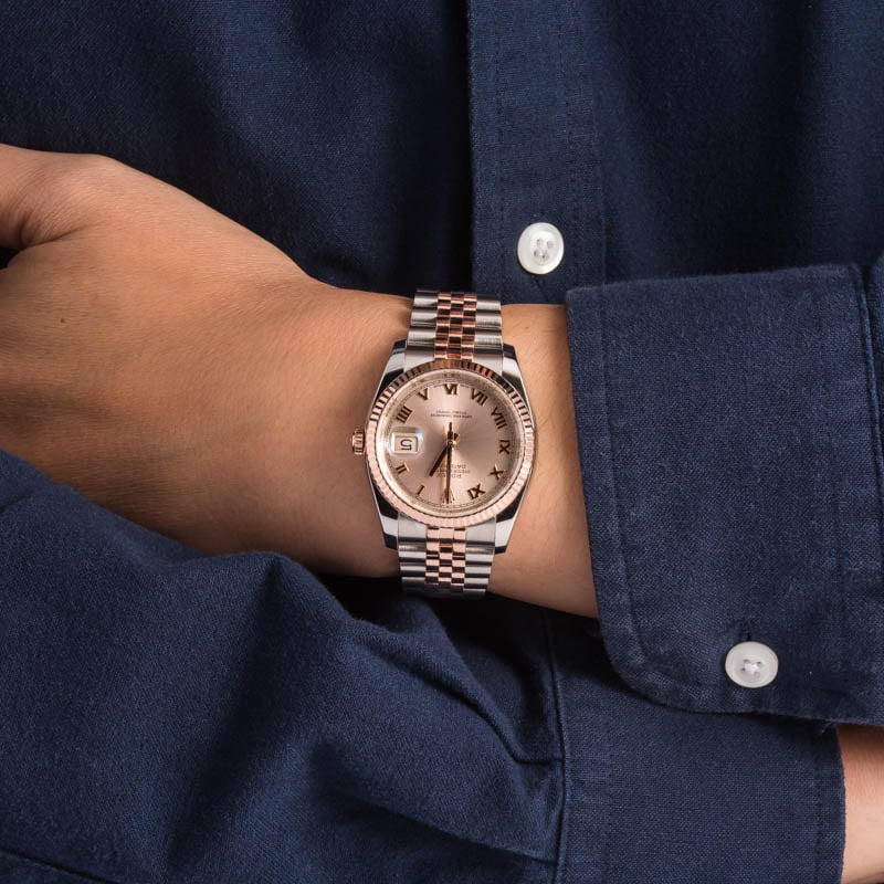 Rolex Datejust 116231 Pink Roman Dial