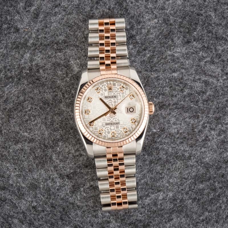 Rolex Diamond Datejust 116231 Two-Tone Everose