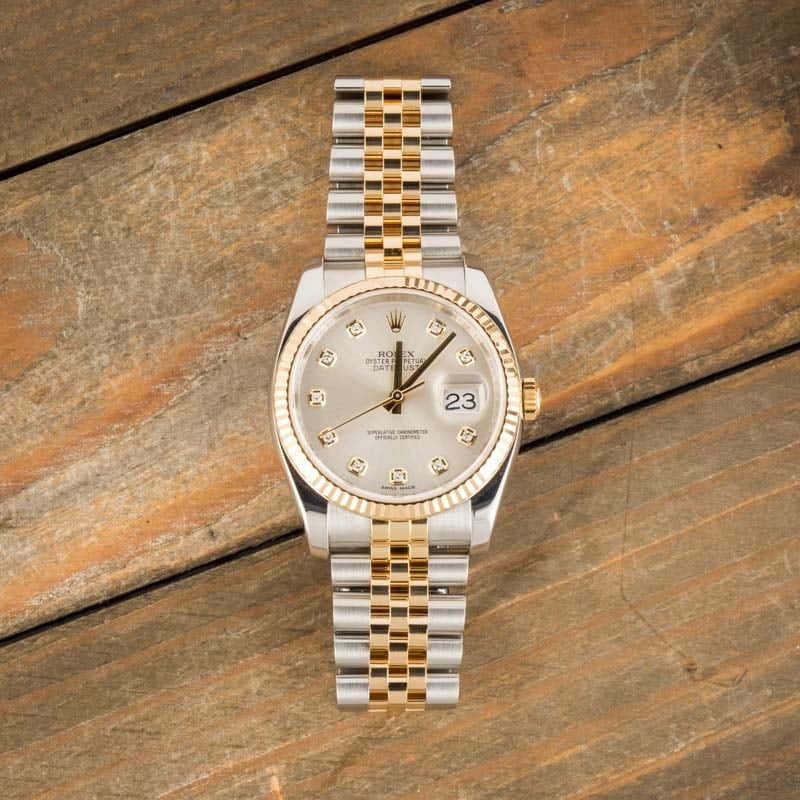 Used rolex hotsell with diamonds