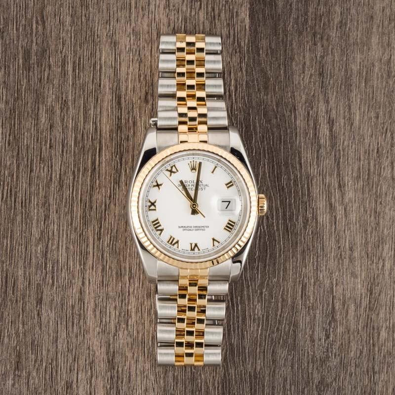 Rolex Datejust 116233 White Roman Dial