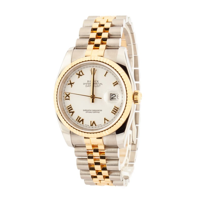 Rolex Datejust 116233 White Roman Dial