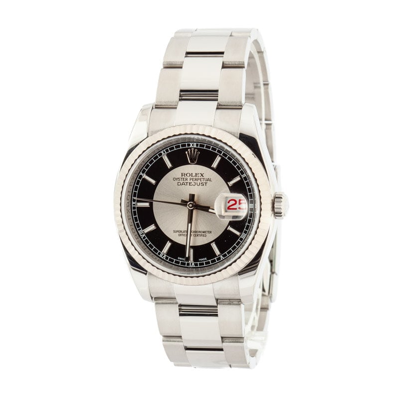 Pre-Owned Rolex Datejust 116234 Tuxedo Dial Watch