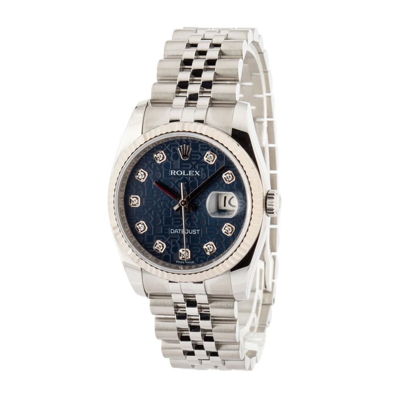 Rolex Datejust Ref 116234 Jubilee Diamond Dial