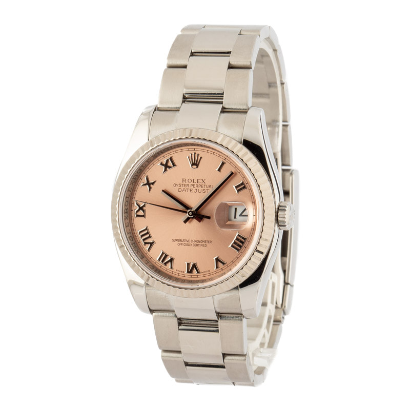 Pre-Owned Rolex Datejust 116234 Pink Roman Dial