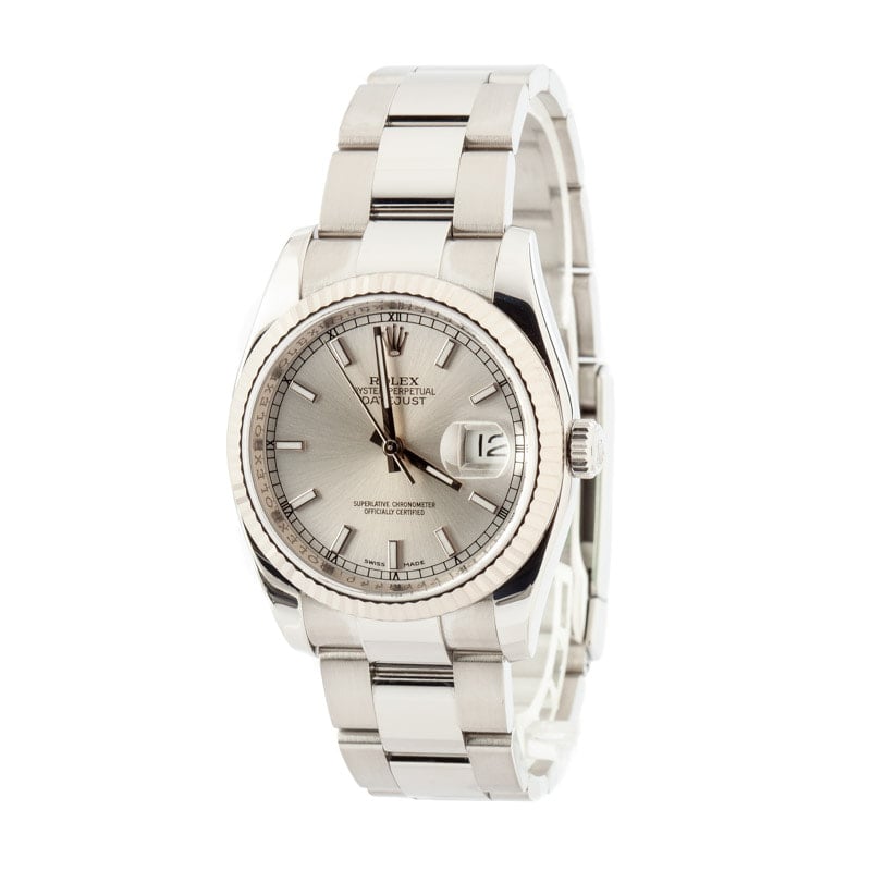 PreOwned Rolex Datejust 116234 Silver Dial