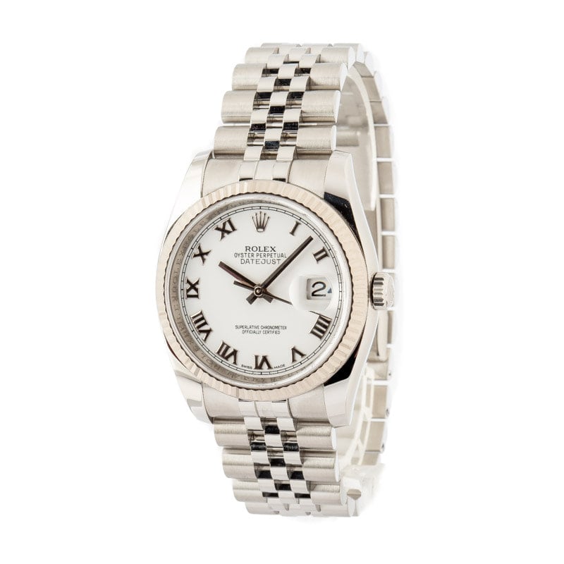 Rolex Datejust 116234 White Roman Dial