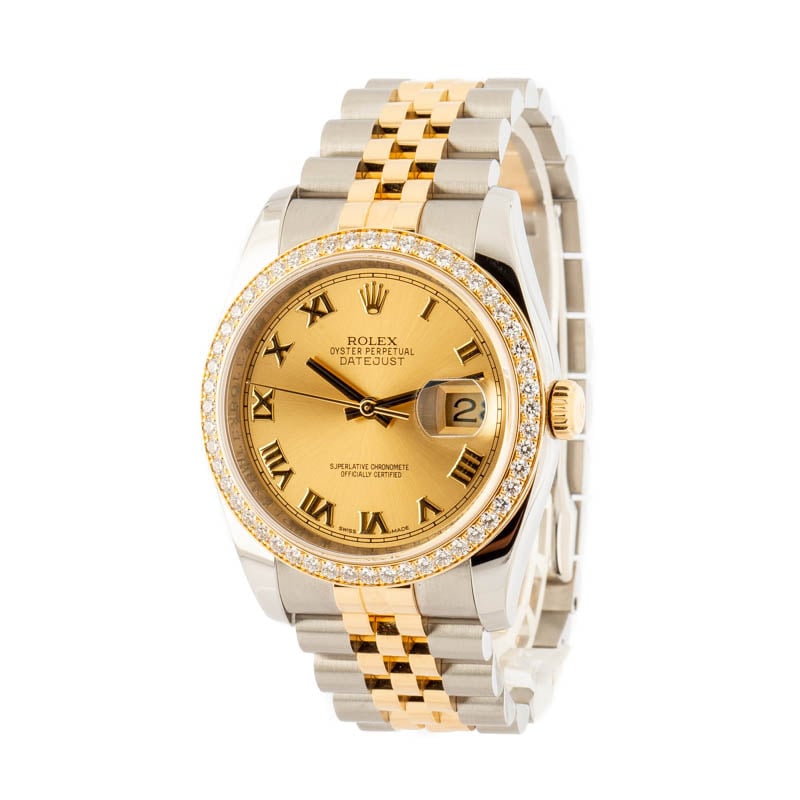 Pre Owned Rolex Datejust 116243 Diamond Bezel & Dial