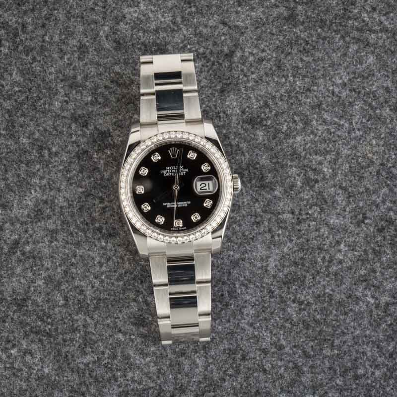 Rolex Datejust 36 Ref 116244 Black Diamond Dial