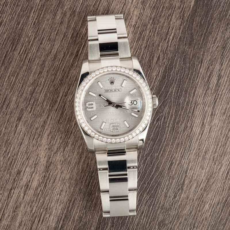 Rolex Datejust 116244 Diamond Wave Dial