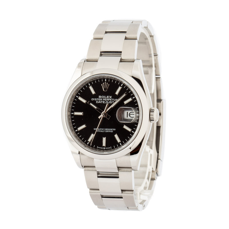 Pre-Owned Rolex Datejust 126200 Black Dial