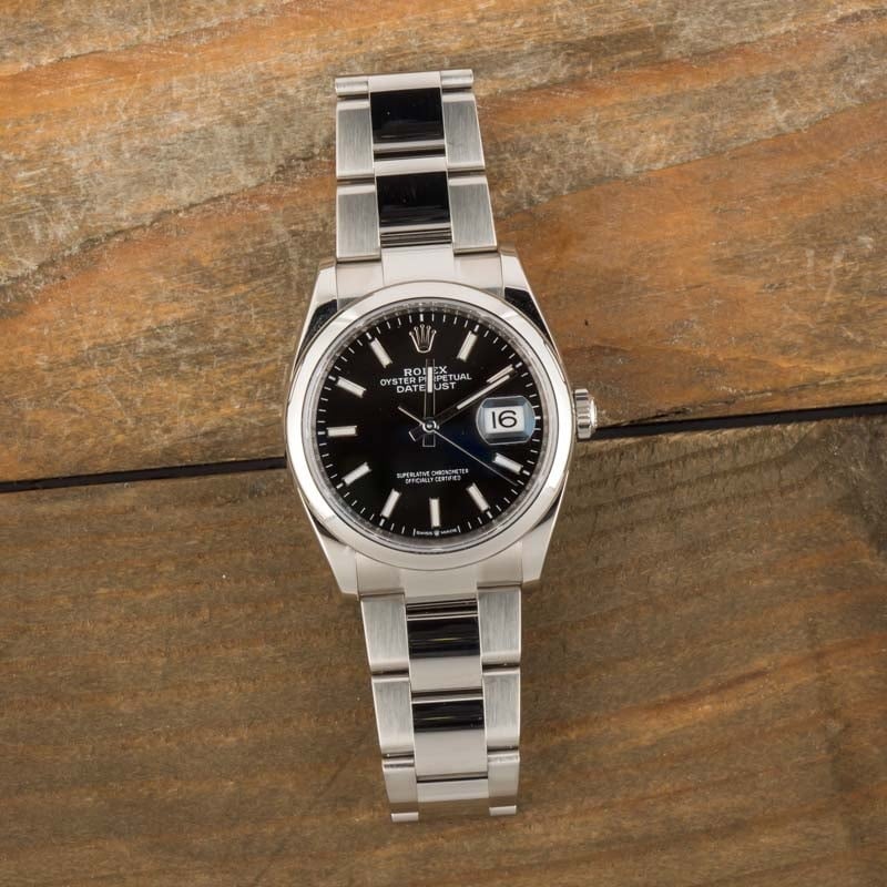 Pre-Owned Rolex Datejust 126200 Black