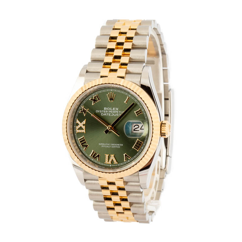 Rolex Datejust 126233 Olive Green Diamond Dial