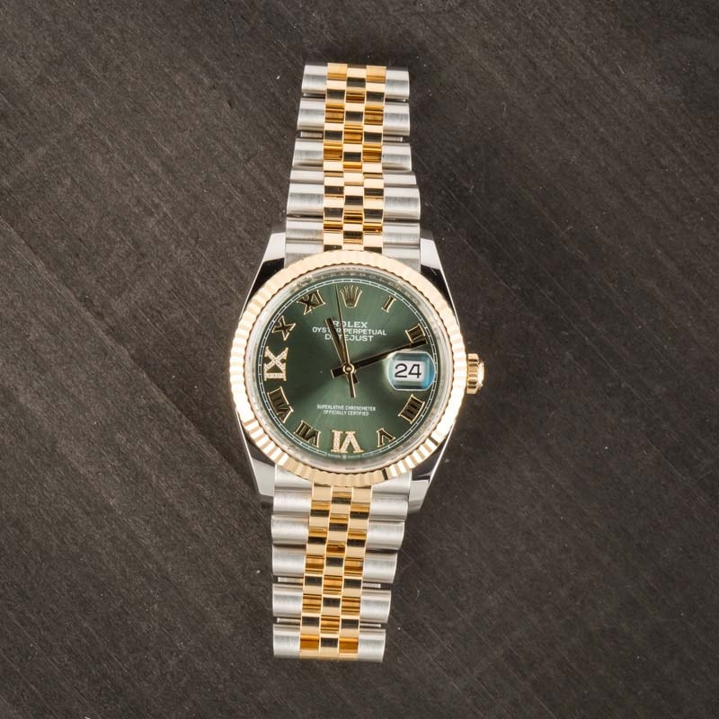 Rolex Datejust 126233 Olive Green Diamond Dial