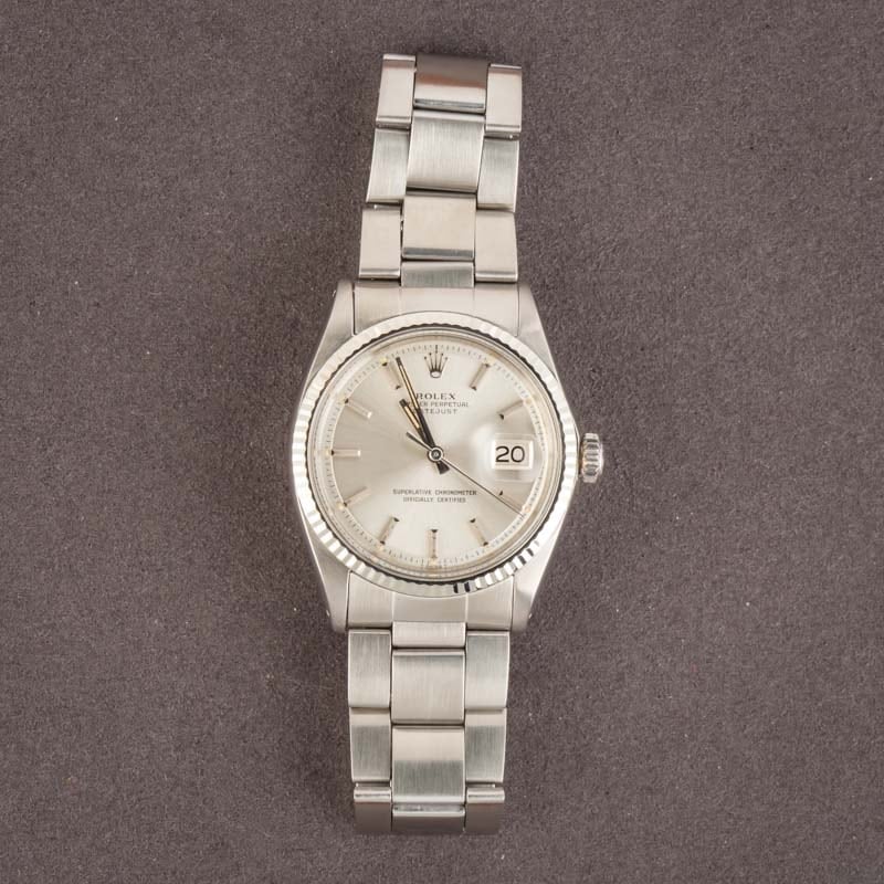 Pre-Owned Rolex Datejust 1601 Silver Dial