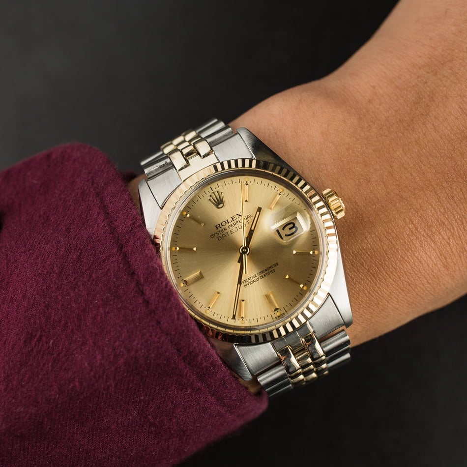 Rolex Datejust 16013 Two Tone American Oval Link