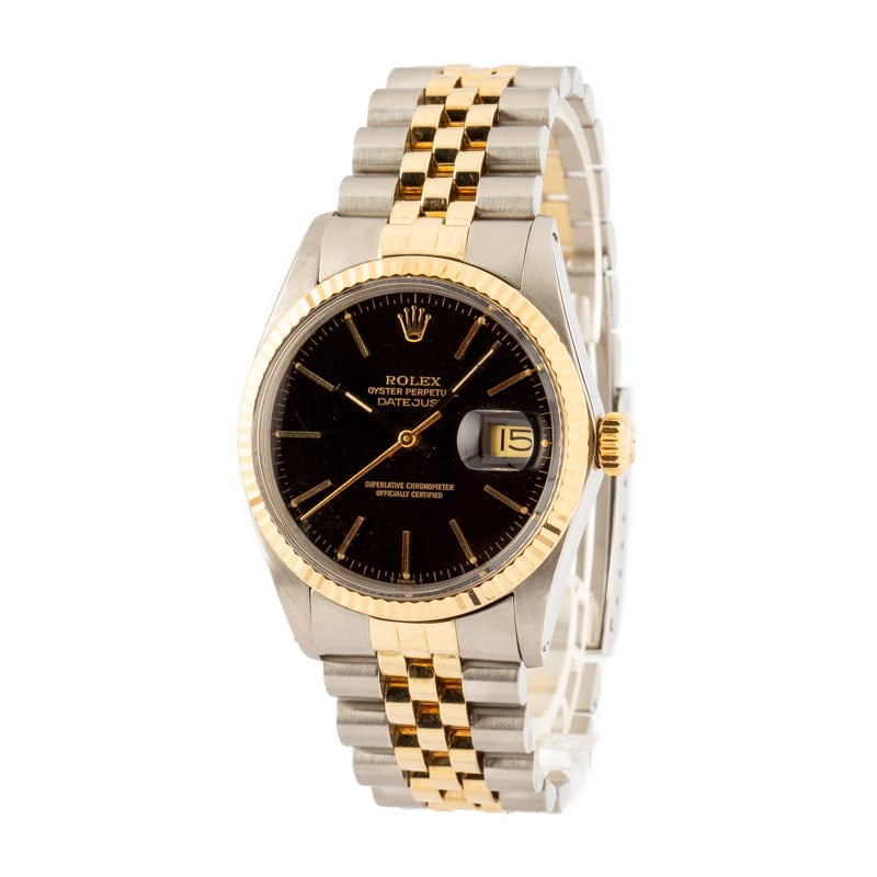 Rolex Datejust Two-Tone 16013 Black Dial