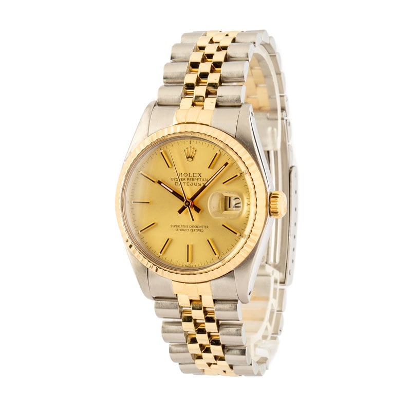 Rolex Datejust 16013 Champagne Index Dial