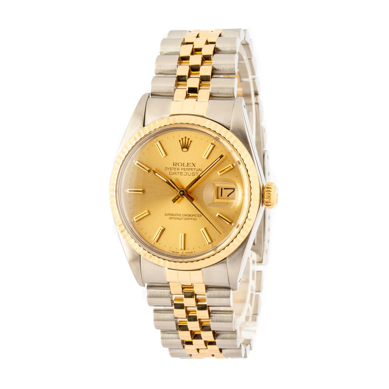 Rolex Datejust Two Tone 16013 Champagne Dial