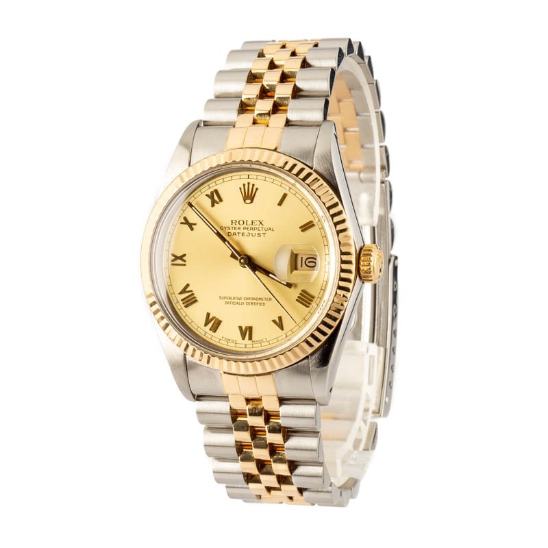 Used Rolex Datejust 16013 Steel & Gold Watch