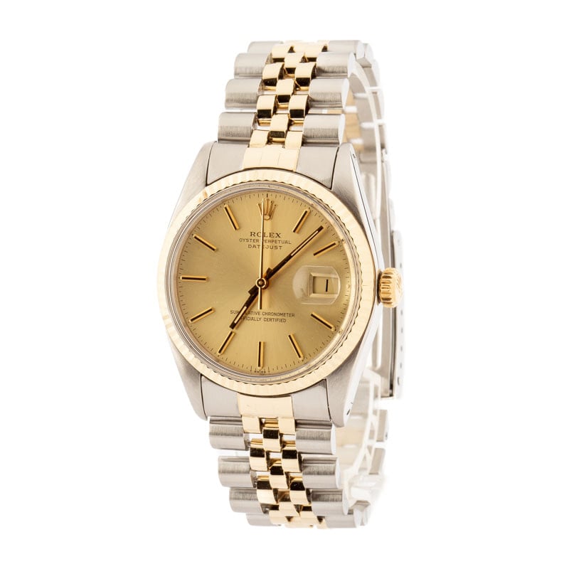 Rolex Datejust 16013 Champagne Index Dial