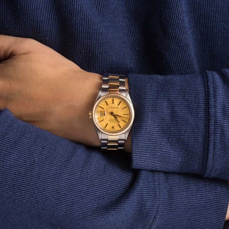 Rolex Oyster Datejust 16013 Linen Dial