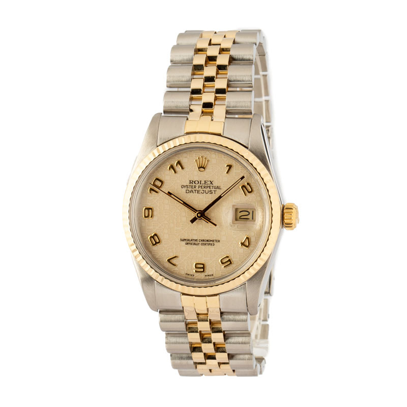 Used Rolex Datejust 16013 Steel Gold Watch